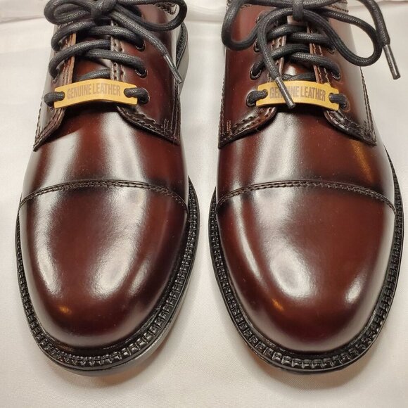 Dockers Mens Brown Gordon Cap-Toe Oxford Dress Shoes Size 8M Genuine Leather - Picture 8 of 13